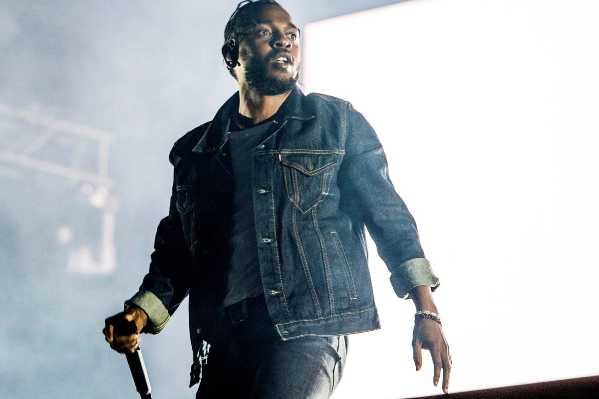 Kendrick Lamar performs during the Festival d’ete de Quebec in Quebec City, Quebec, on July 7, 2017.  (Amy Harris/Invision/AP)