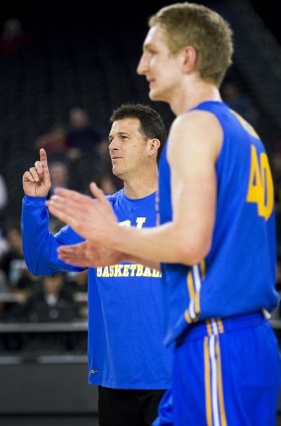 Steve Alford, left, has guided the UCLA Bruins to back-to-back NCAA Sweet 16s. (Colin Mulvany)