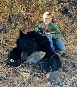 Sam Sherman of Eagle bagged one of Idaho's largest archery-taken black bears, if not the largest, in 2015. (Courtesy)