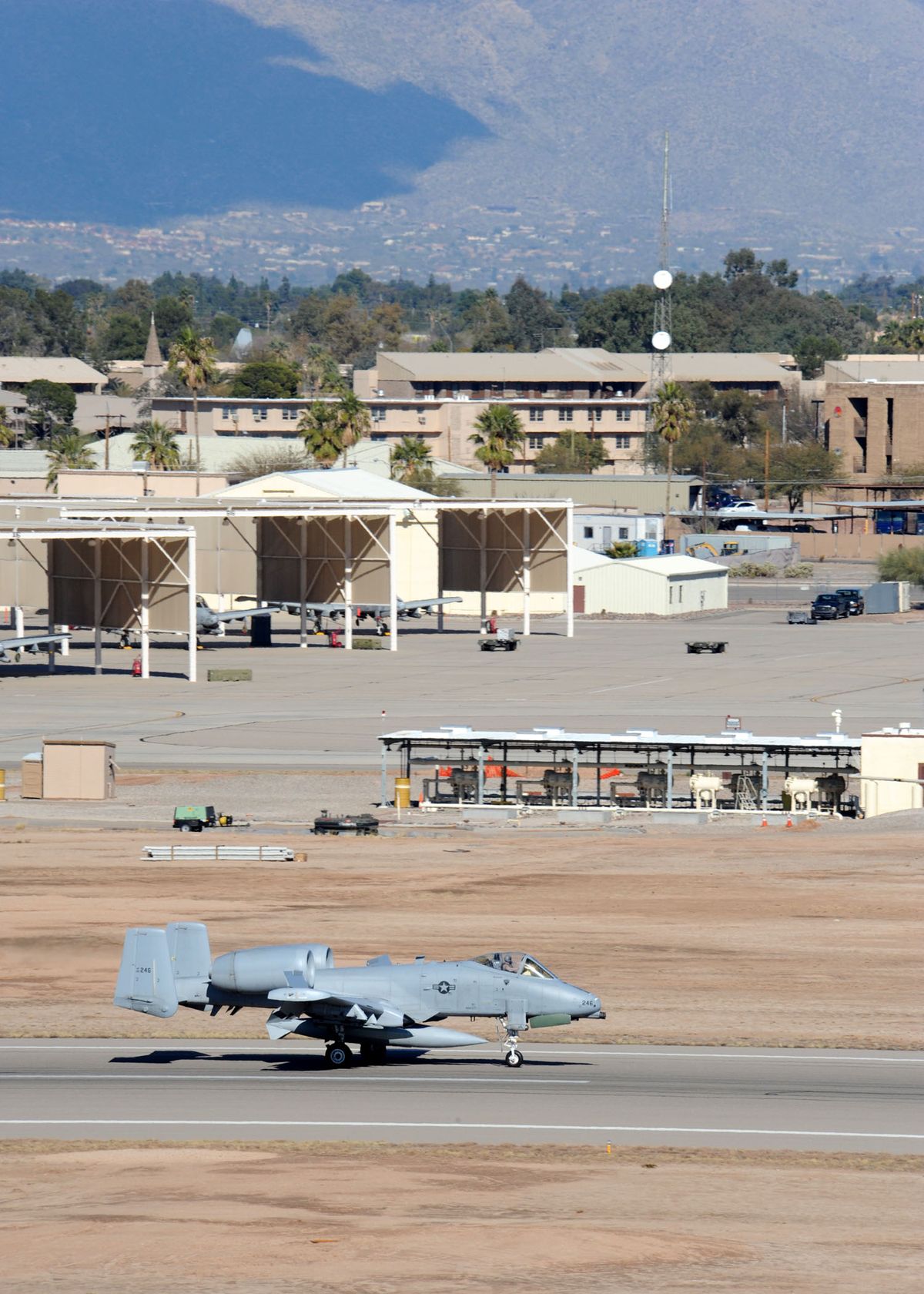 This undated photo provided by the U.S. Air Force shows Davis-Monthan Air Force Base near Tucson, Ariz. The base was on lockdown Friday afternoon, Sept. 16, 2011 amid unconfirmed reports of gunfire. (U.s. Air Force)