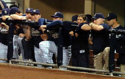 
Kelly Calabrese, third from right, drew the ire of Mets broadcaster Keith Hernandez.
 (Associated Press / The Spokesman-Review)