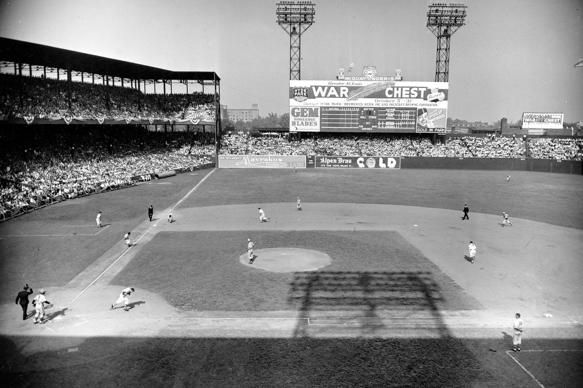 In this Oct. 4, 1944 photo, St. Louis Cardinals