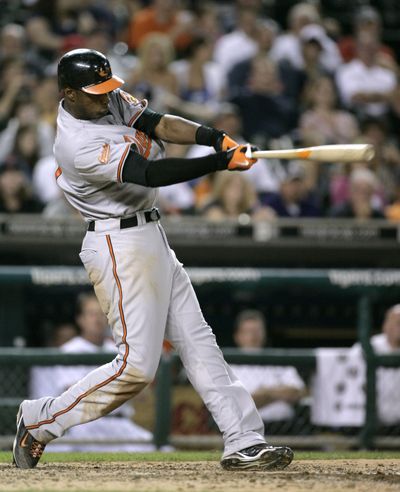 Ex-Mariner Adam Jones had All-Star season for Baltimore. (Associated Press / The Spokesman-Review)