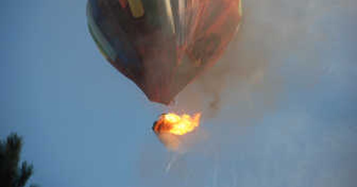 Two passengers killed as balloon catches fire