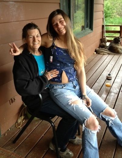 Regan Jolley and her mother, Sandra Carson, are pictured in May.