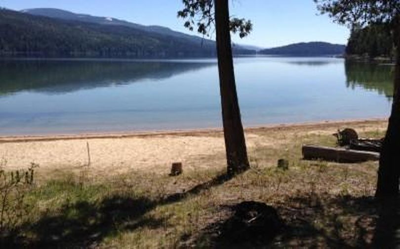 This is the lakefront at one of the Priest Lake cabin sites that was auctioned off on Aug. 19, 2017. This particular site, at 44 Pinto Point Rd., was unleased but had an existing cabin; it sold for its starting bid of $538,604. (Idaho Department of Lands)