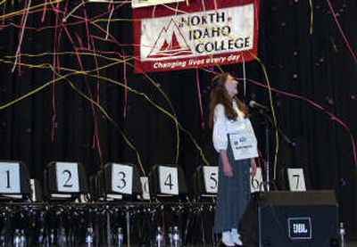 Eighth-grade home-schooler Rachel Pinkerton enjoys the celebration after winning the North Idaho Regional Spelling Bee March 29. Pinkerton, who won the bee in 2006, advances to the Scripps National Spelling Bee in Washington, D.C., May 29 and 30.Photo courtesy of North Idaho College
(Photo courtesy of North Idaho College / The Spokesman-Review)