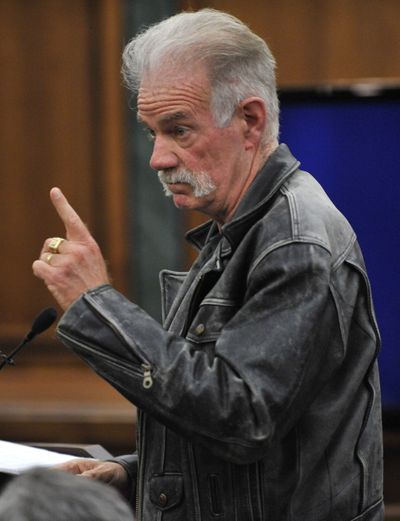 Florida pastor Terry Jones makes his closing argument to the jury in Dearborn, Mich., on Friday. (Associated Press)