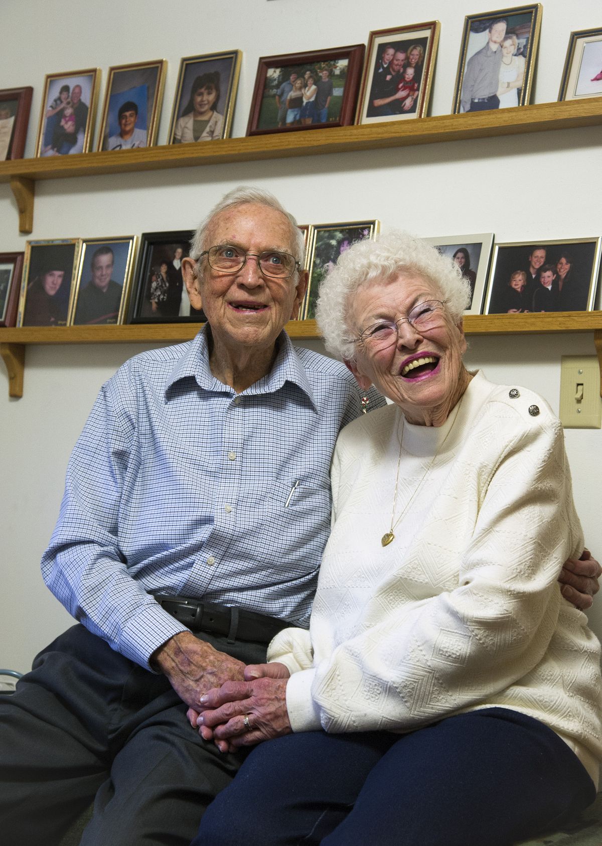 Lonnie and Peg Roe, of Spokane Valley, will be celebrating their 70th wedding anniversary on Dec. 21. (Colin Mulvany)