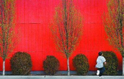 
Five-year-old David Isreal Martinez runs through the Spokane Transit station in downtown Medical Lake while waiting to ride into Spokane. Several of the commercial buildings in downtown Medical Lake have been renovated and sport new colors and storefronts. 
 (Photo by Christopher Anderson / The Spokesman-Review)