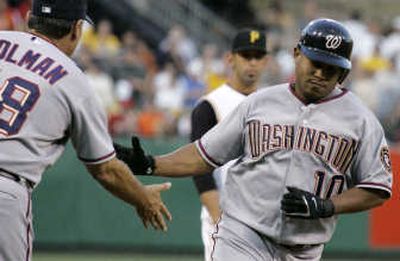 
Ronnie Belliard, right, thinks the Nationals are headed in the right direction. Associated Press
 (Associated Press / The Spokesman-Review)