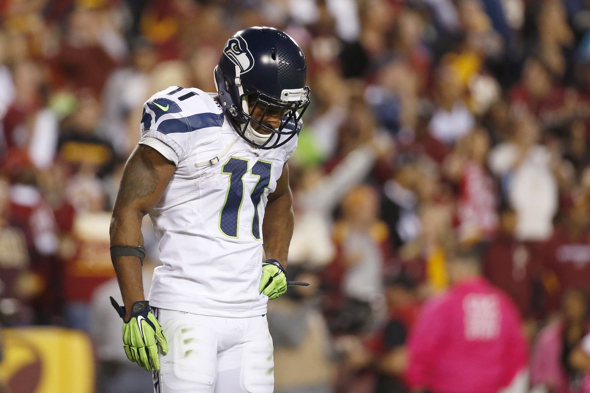 Percy Harvin reached the end zone 3 times but all 3 scores were nullified by penalties. (Associated Press)