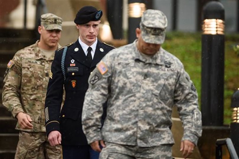 U.S. Army Sgt. Robert Bergdahl leaves the courthouse Tuesday, Dec. 22, 2015, after his arraignment hearing at Fort Bragg, N.C. (AP/The Fayetteville Observer / Andrew Craft)