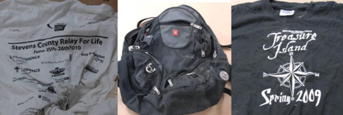 Anyone with information about this backpack should call the FBI at (206) 622-0460. 