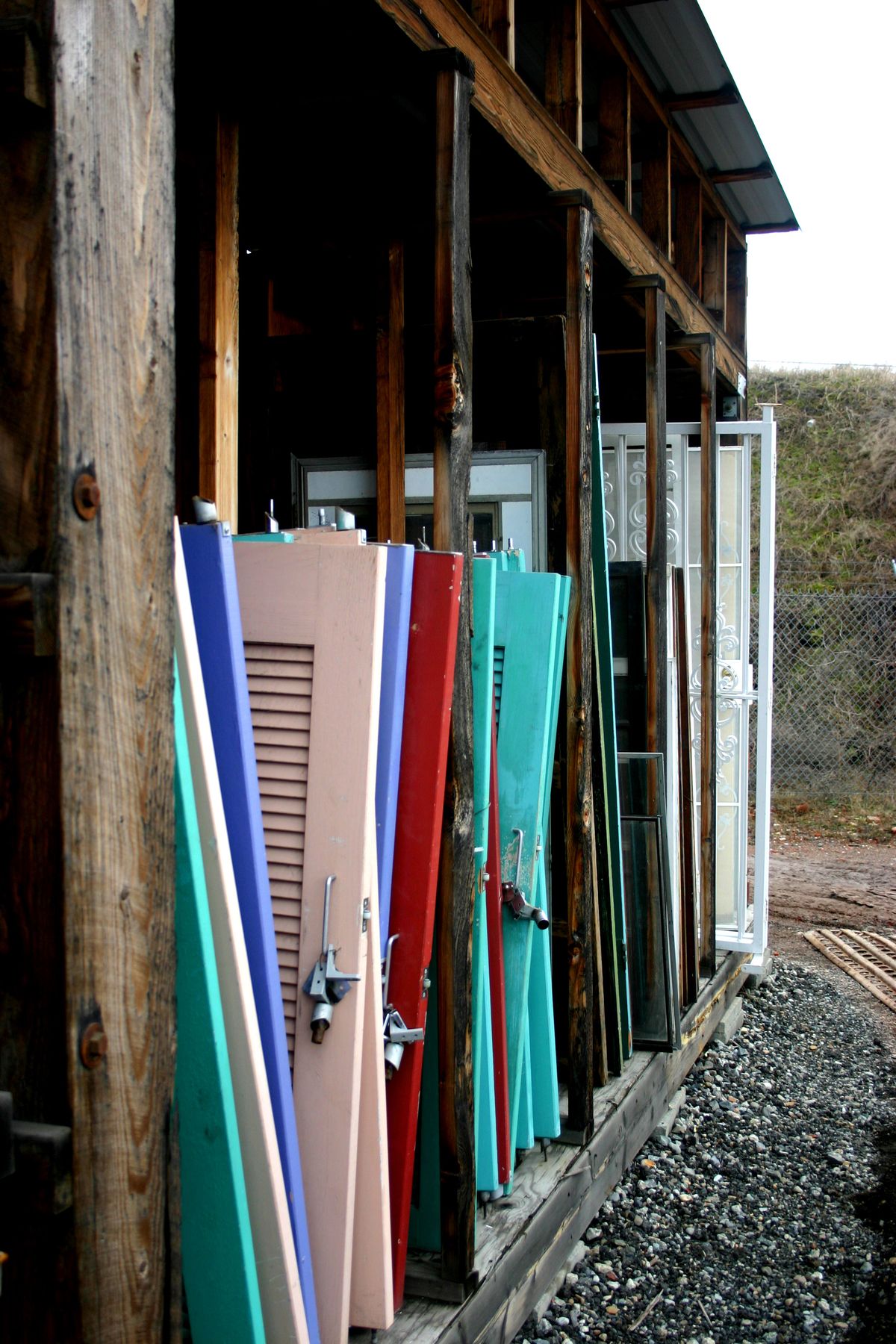 Brown Building Materials pays for some types of salvaged items from homes or other construction projects, such as doors and windowframes. The amount and items accepted varies from day to day based on market conditions; the business asks people with possible items to call before coming in. (Renee Sande / Down to Earth NW Correspondent)