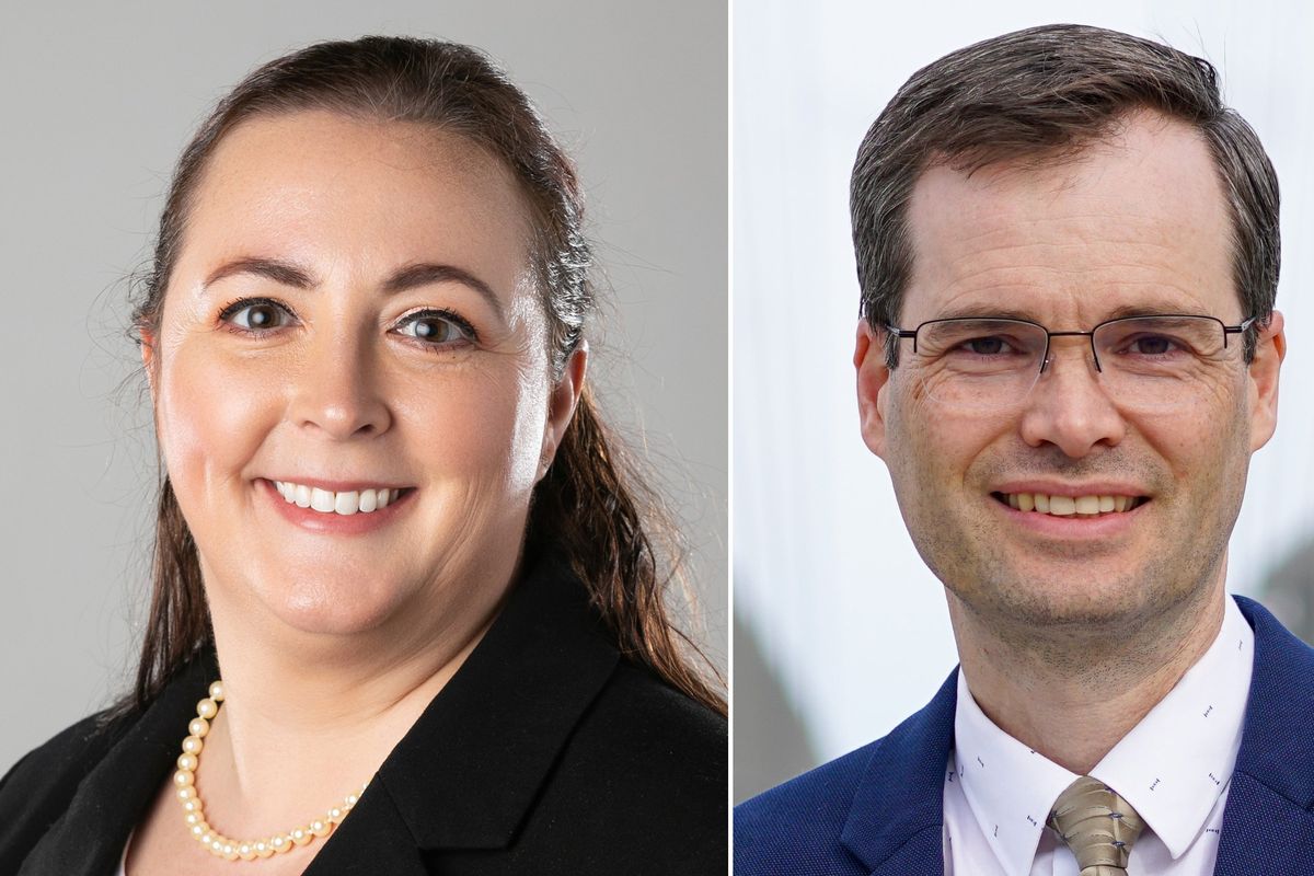 Deanna Crull, left, and Andrew Biviano, candidates for Spokane County District Court Judge Position 6 in the November 2022 election. 