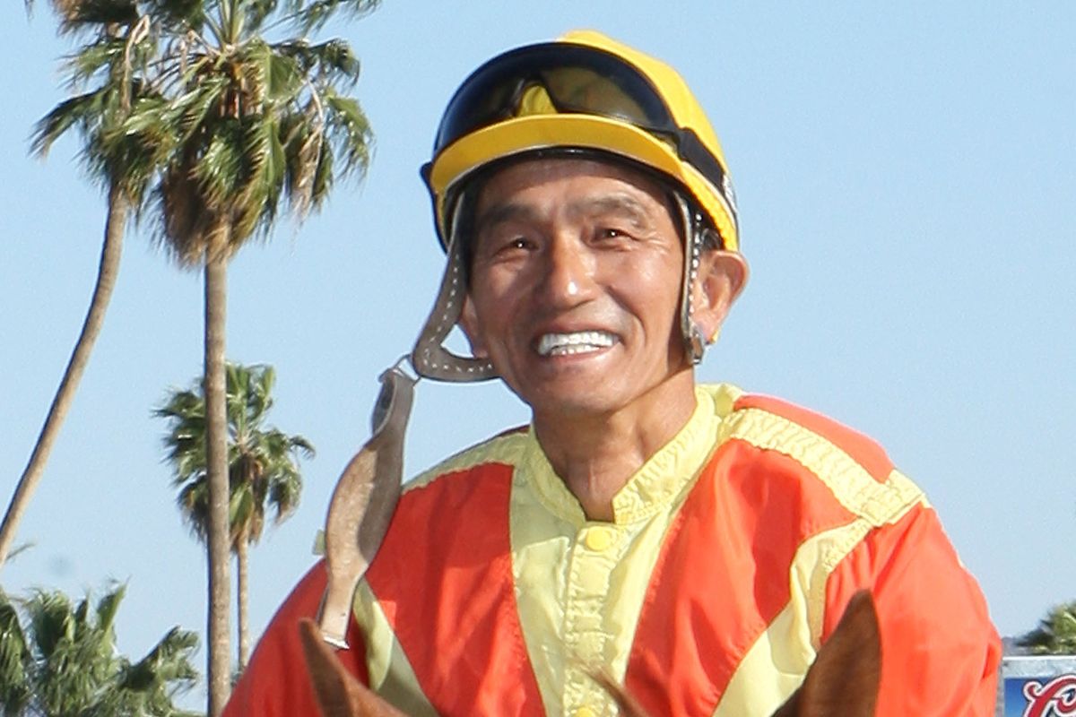 Now: Akifumi Kato was atop She’s A Hit, trained by daughter Kaylyn, for his 2,000th win.