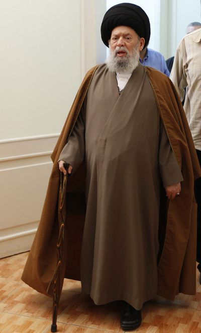  Lebanon’s Shiite cleric Grand Ayatollah Mohammed Hussein Fadlallah is seen in Beirut, Lebanon, in 2009.  (Associated Press)