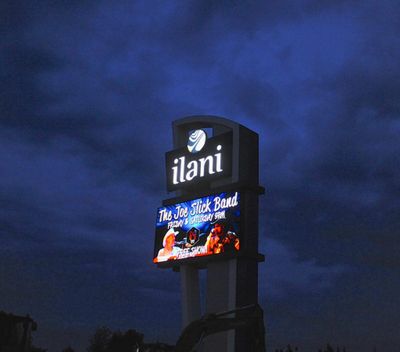 The Freeway sign for the Ilani Casino in Ridgefield Wa., Sunday August 6, 2017. (Greg Wahl-Stephens / Columbian)