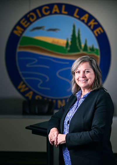 Medical Lake Mayor Terri Cooper has been selected as one of the Women of the Year. Cooper has lived in Medical Lake since high school.  (COLIN MULVANY/THE SPOKESMAN-REVIEW)