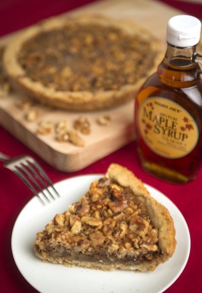 Walnut maple pie brings the key ingredient to the fore, balanced by maple syrup and other spices. (Jesse Tinsley)