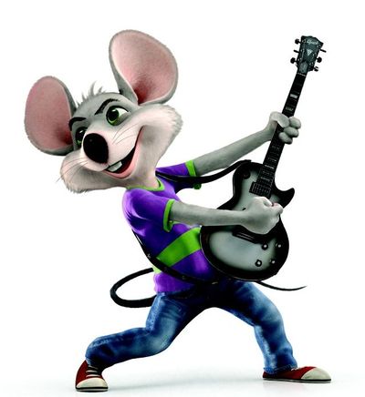 This shows an image of the new Chuck E. Cheese in the company’s national ad campaign.