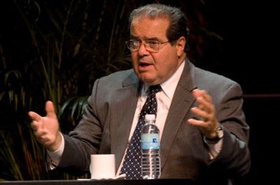 
U.S. Supreme Court Associate Justice Antonin Scalia speaks at an ACLU Membership Conference on Sunday in Washington, D.C. 
 (Associated Press / The Spokesman-Review)