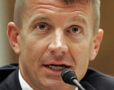 
Blackwater USA founder Erik Prince testifies on Capitol Hill earlier this month.Associated Press
 (File Associated Press / The Spokesman-Review)