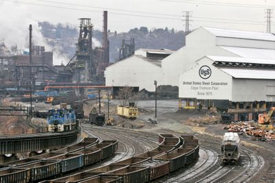 The United States Steel Corp. – whose Edgar Thomson Works are in Braddock, Pa. –  posted record profits for the three months ending in September.Associated Press photo (Associated Press photo / The Spokesman-Review)