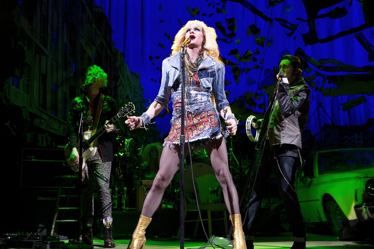 Neil Patrick Harris in a scene from “Hedwig and the Angry Inch” at the Belasco Theatre in New York. (Associated Press)