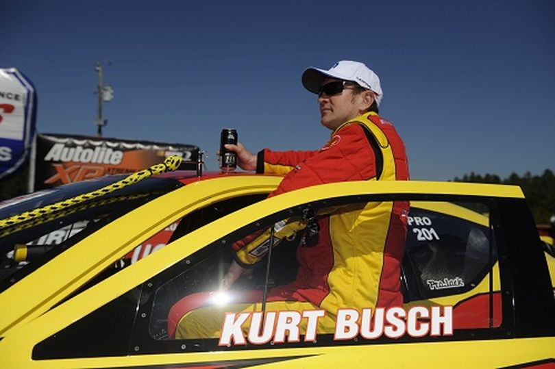 Kurt Busch takes in the surroundings at the NHRA Gatornationals prior to his qualifying run. (Photo courtesy of NHRA)