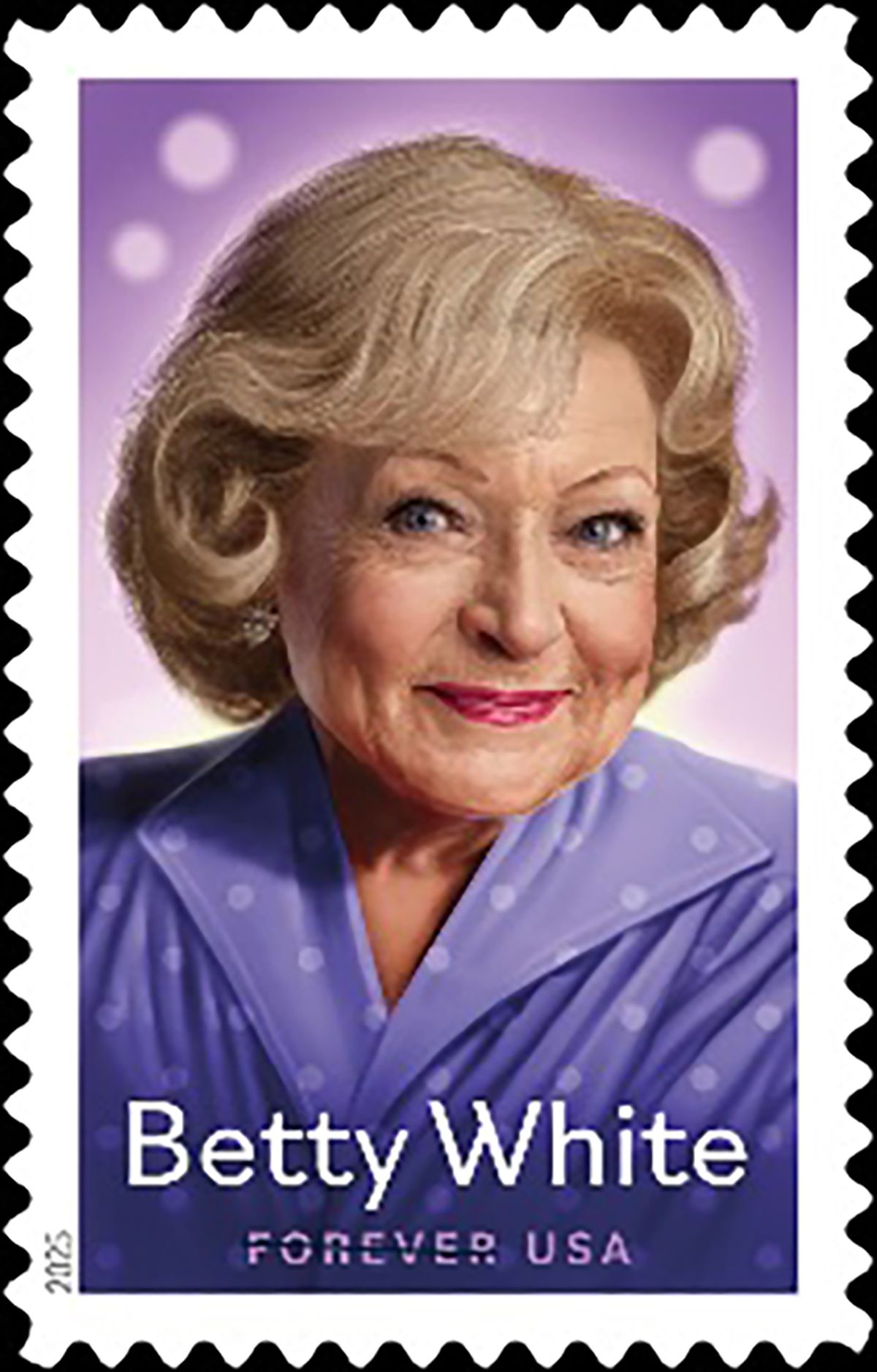 The United States Postal Service will honor Betty White with a new Forever stamp, on sale March 27. (United States Postal Service/TNS)  (United States Postal Service/United States Postal Service/TNS)