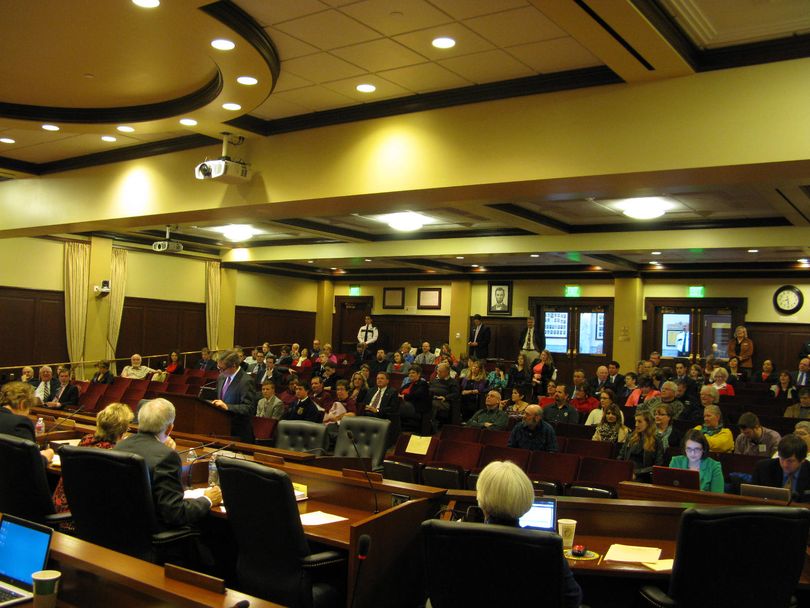 Public hearing at Idaho state capitol Friday on Idaho state budget issues (Betsy Russell)