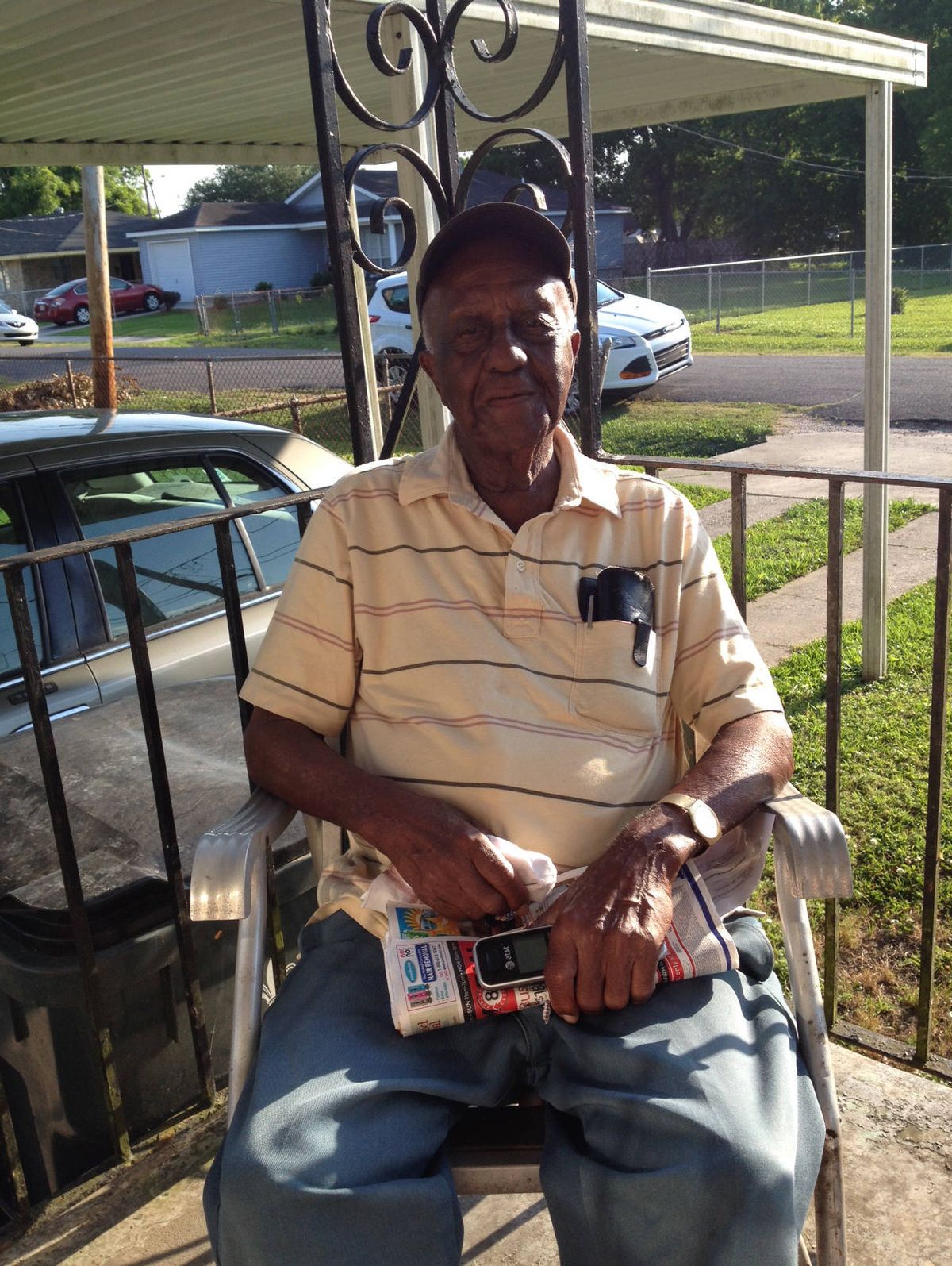 Herb Simpson, oldest-living former Spokane Indians ballplayer, at his home in New Orleans.