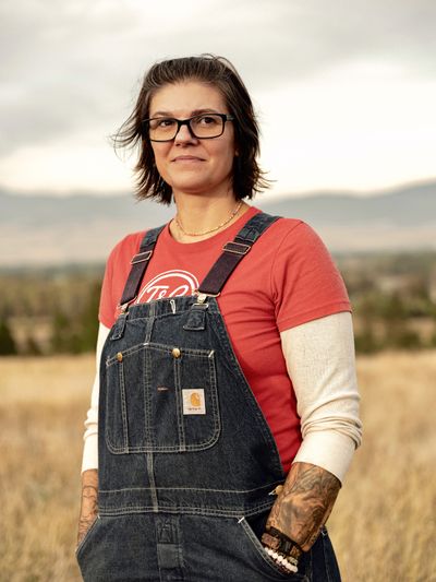 Stephanie Land, author of “Maid” and the new book “Class,” in Missoula on Sept. 25. Despite writing a bestseller that became a hit Netflix series, Land says she still worries about her job security.  (REBECCA STUMPF/New York Times)