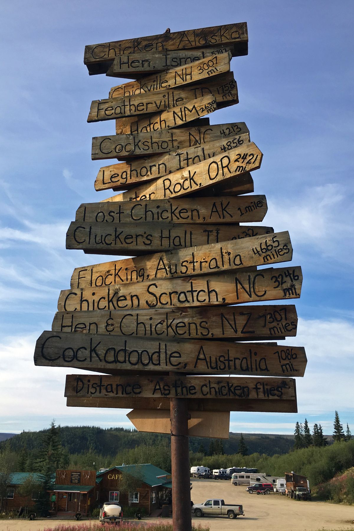 Do you know the way to Chicken, Alaska? It's on the historic Klondike Loop that winds through beautiful country in the Yukon and Northeastern Alaska.  (John Nelson)