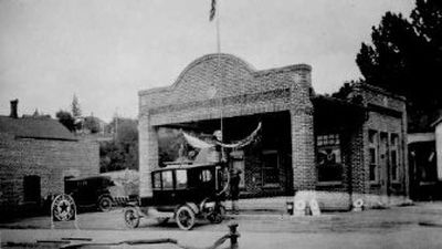 
 Charles Hall, built this Texaco Central Service Station in 1923, on the site of his former blacksmith shop, on the main street of Rosalia, Wash. The Texaco Station continued to operate until 1980. In 2000 Hall's family donated the property and building to the Chamber of Commerce. The building has been remodeled and is now the Rosalia Visitor Resource and Interpretive Center. The photo was taken in 1924.
 (Photo courtesy of Diane Nebel / The Spokesman-Review)