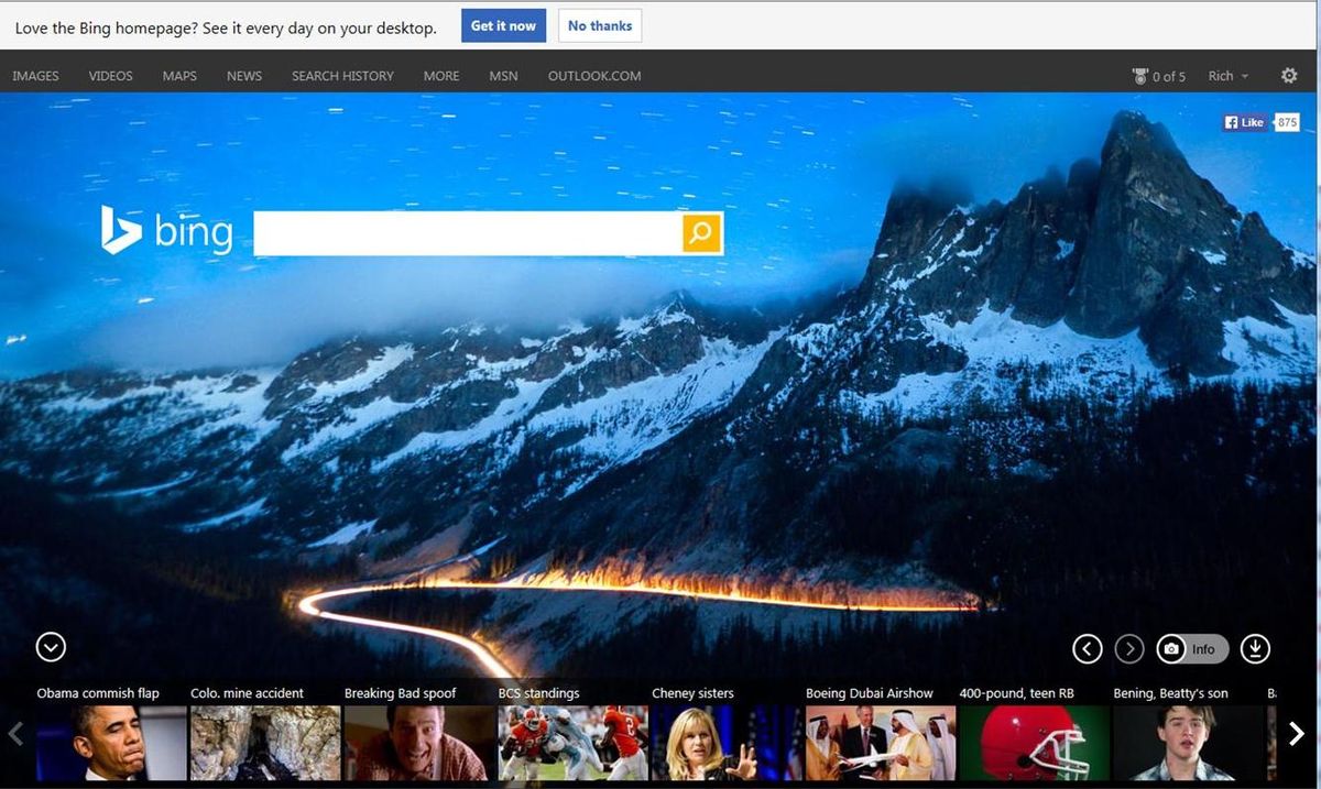 Bing homepage features North Cascades Highway The SpokesmanReview