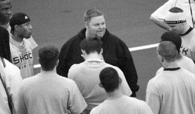 
Adam Shackleford, the new  coach of the Spokane Shock, likes what he sees in his team as it prepares for Saturday's season opener at home. 
 (Ingrid Lindemann / The Spokesman-Review)