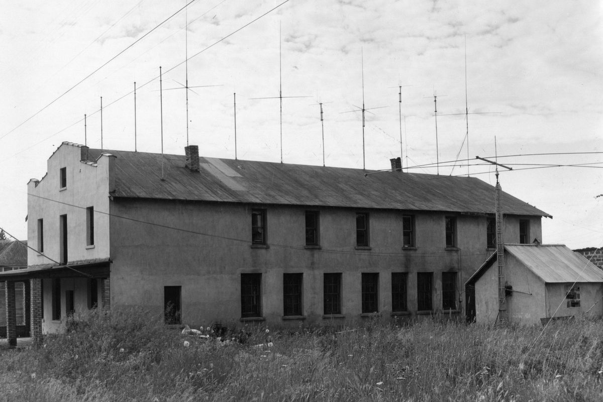 1957 - The 1921 hotel built for the workers at American Fire Brick Company in Mica was long out of use by the 1950s and was converted into a radio “control center” for Civil Defense purposes. The radios in the old hotel would link police, fire and other emergency services together in case of major emergencies. The site was chosen with the idea that in case of nuclear attack, rural areas would likely be spared. (SPOKANE CHRONICLE ARCHIVES / SR)