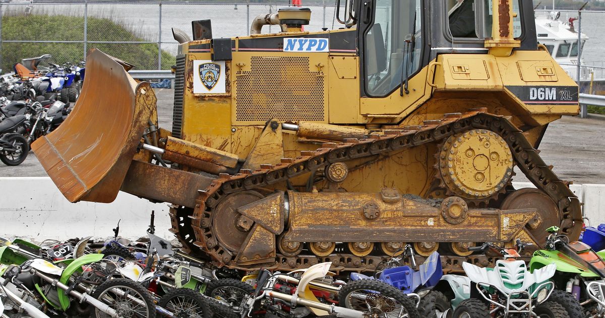NYPD crushes motorbikes to send message to ‘nitwits’ The SpokesmanReview