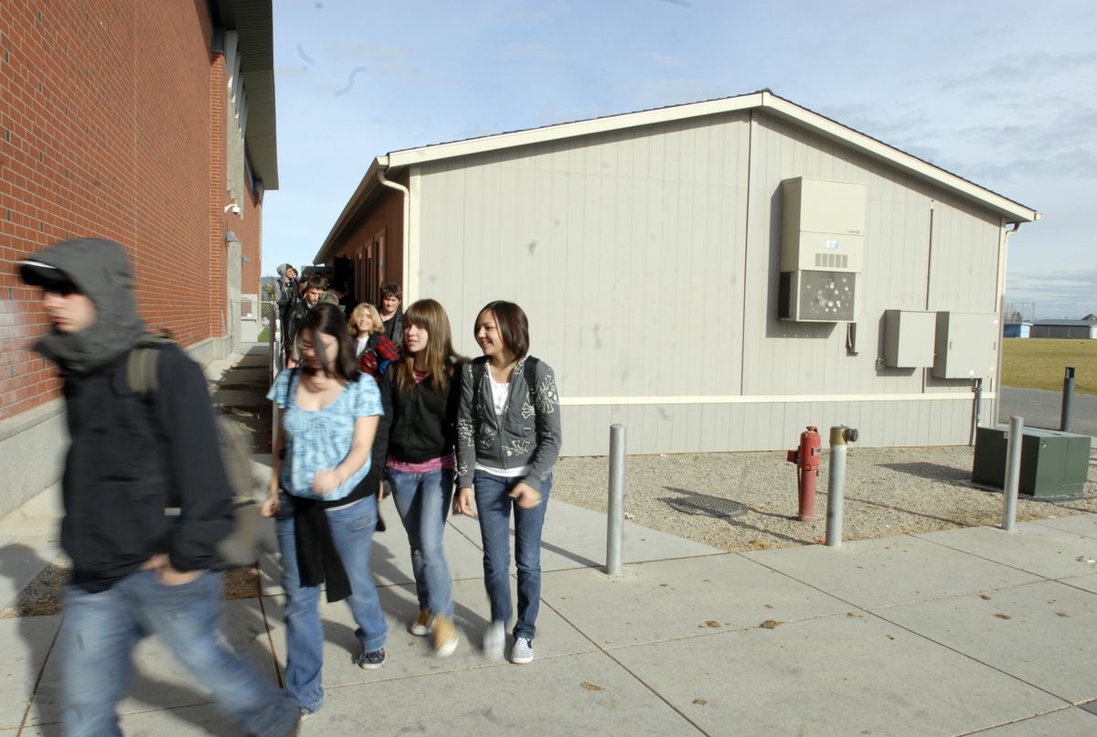 Because of overcrowding, Central Valley High School has added portable classrooms. “Every nook and cranny is filled with kids,” said Melanie Rose, CV district spokeswoman. (J. BART RAYNIAK / The Spokesman-Review)