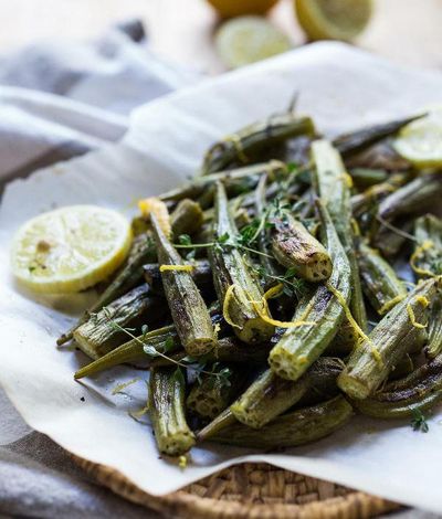 Whole roasted okra. (SR photo: Sylvia Fountaine)