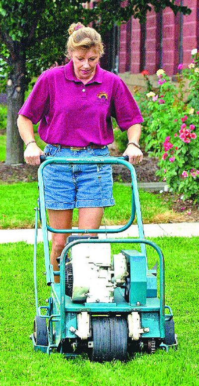 
Using a core aerator can give your lawn the jump-start it needs on the way to warmer and longer days.  
 (McClatchy-Tribune / The Spokesman-Review)