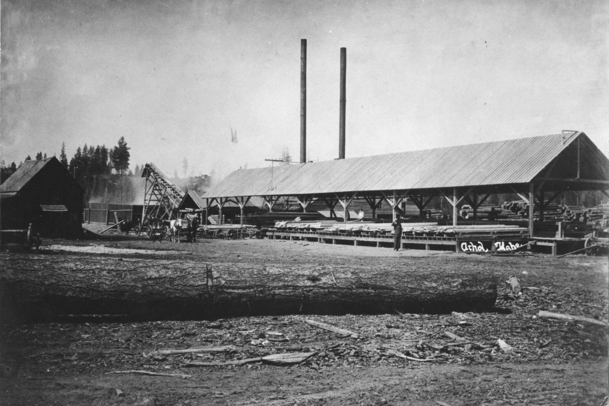 Incorporated Jan. 1 1903, the Athol Lumber Co. was outfitted with a circular head rig, dry kilns and planer. Courtesy of the city of Athol (Courtesy of the city of Athol / The Spokesman-Review)