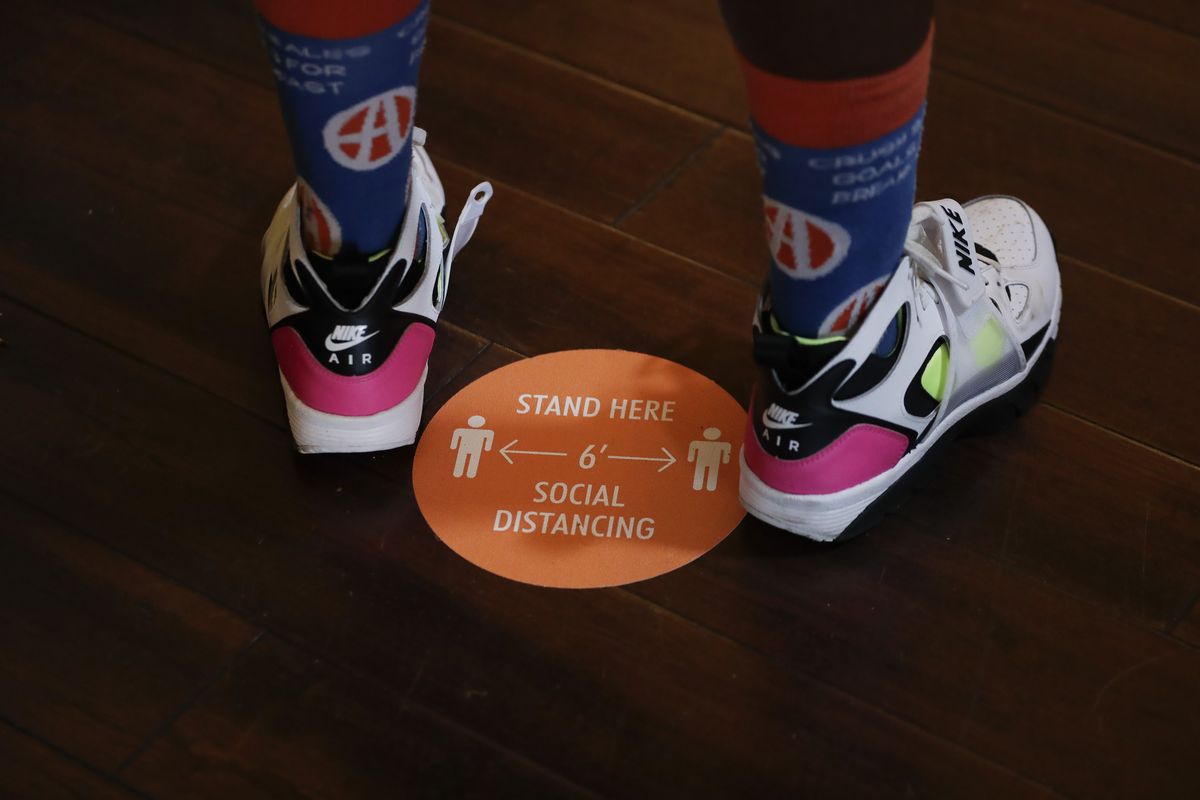 A person waits in line to vote in Georgia