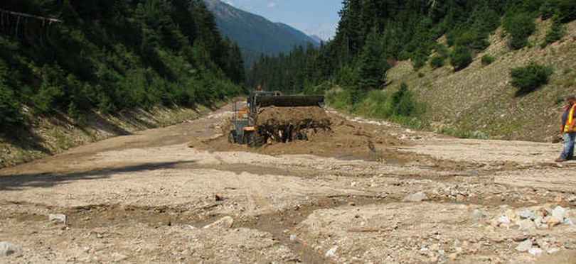 The Washington State Department of Transportation says eight mudslides have buried SR 20, cutting off a major east-west route across the Cascades. (Washington Department of Transportation)