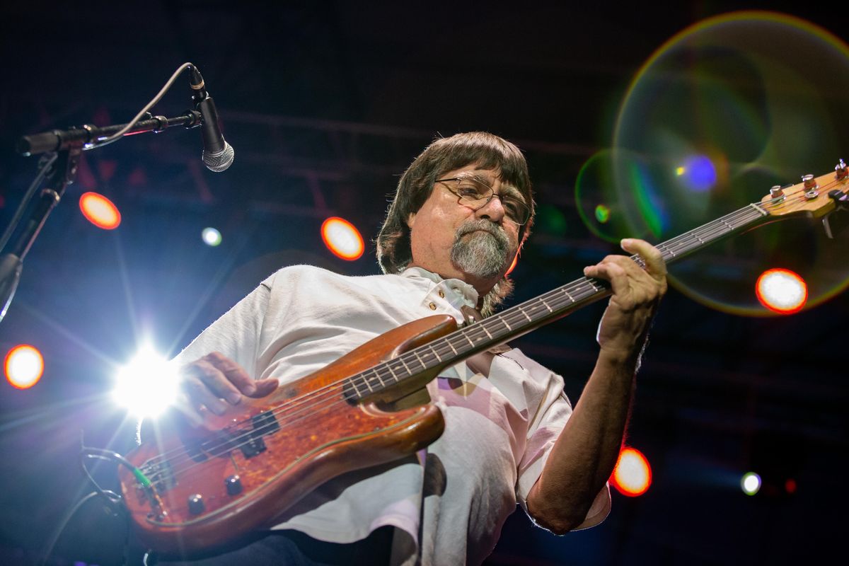 Bass guitarist Ted Gentry of country music band Alabama performs at Northern Quest Resort and Casino in Airway Heights on Aug. 15, 2018. The band, which has been together nearly half a century, performed in front of almost 5,000 fans. (Libby Kamrowski / The Spokesman-Review)