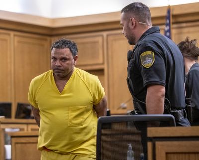 Terrence Kelley is led from the courtroom Friday in Spokane after being sentenced to 13 months for third-degree rape by Judge Harold Clarke III.  (Jesse Tinsley/THE SPOKESMAN-REVI)