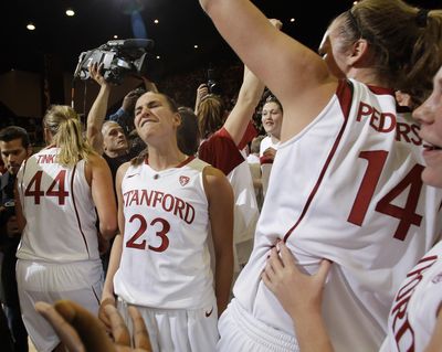 Stanford guard Jeanette Pohlen (23) scored 31 points in upset win. (Associated Press)
